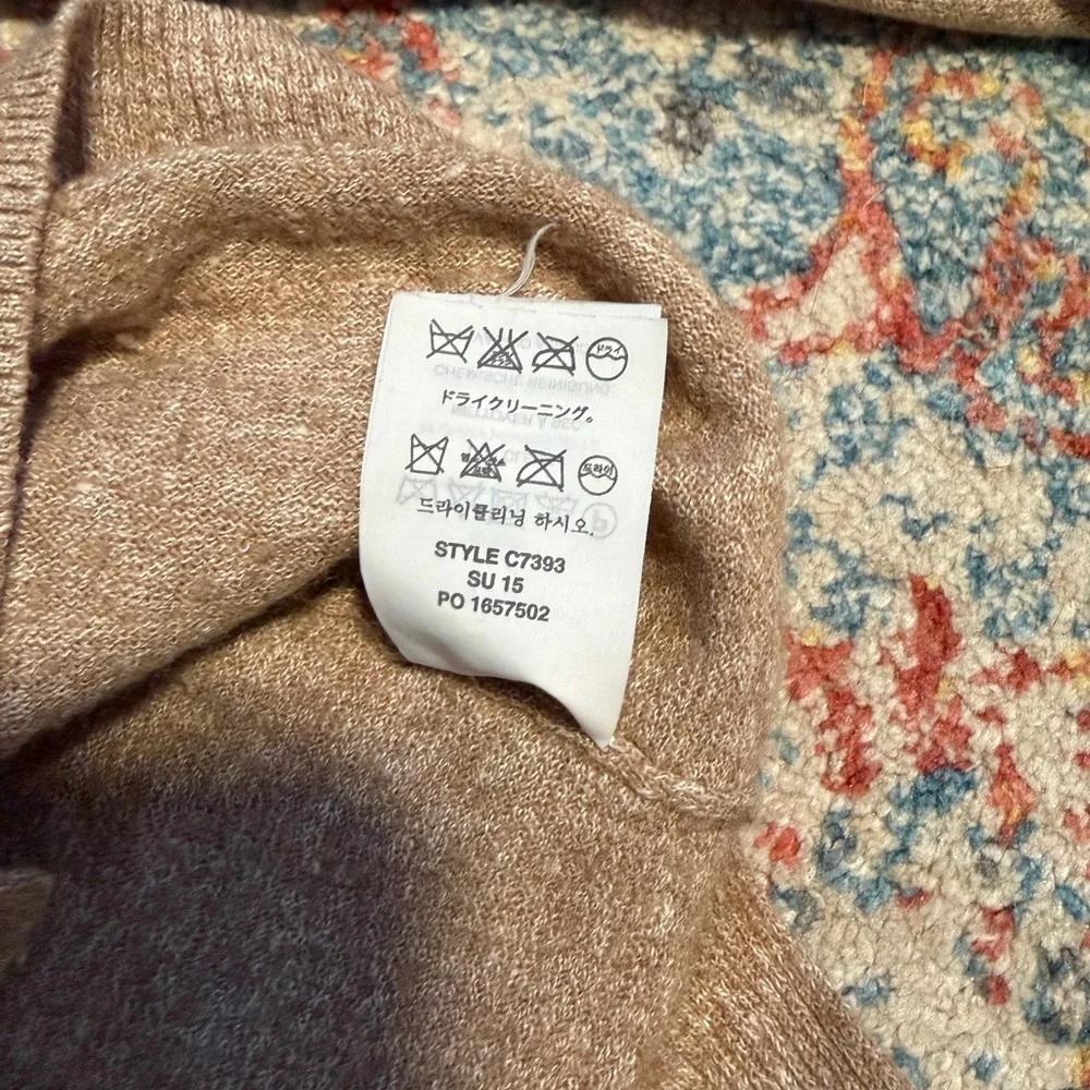 J. Crew merino wool-linen v-neck cardigan - Picture 4 of 7